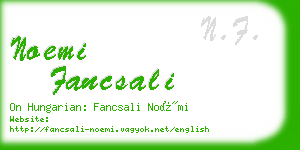 noemi fancsali business card